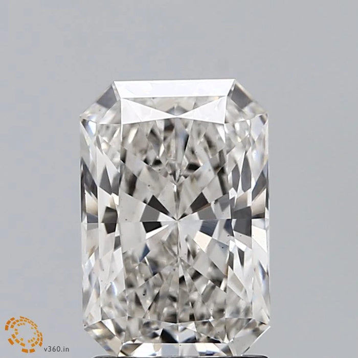 2.03 Carat Radiant Lab Grown Diamond, Excellent Polish, H Color, VS2 Clarity