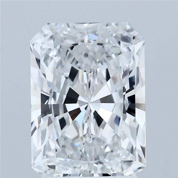 2.04 Carat Radiant Lab Grown Diamond, Excellent Polish, D Color, VVS1 Clarity