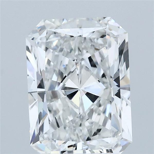 2.05 Carat Radiant Lab Grown Diamond, Excellent Polish, D Color, VVS1 Clarity
