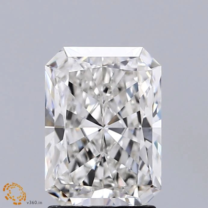2.05 Carat Radiant Lab Grown Diamond, Excellent Polish, G Color, VS1 Clarity