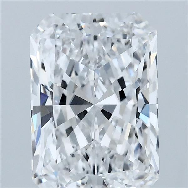 2.06 Carat Radiant Lab Grown Diamond, Excellent Polish, D Color, VS1 Clarity