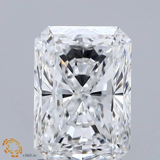 2.07 Carat Radiant Lab Grown Diamond, Excellent Polish, E Color, VVS2 Clarity