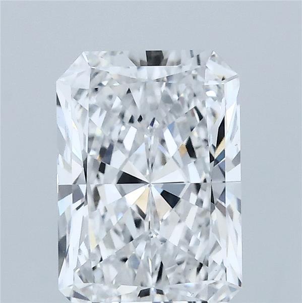 2.09 Carat Radiant Lab Grown Diamond, Excellent Polish, D Color, VS1 Clarity