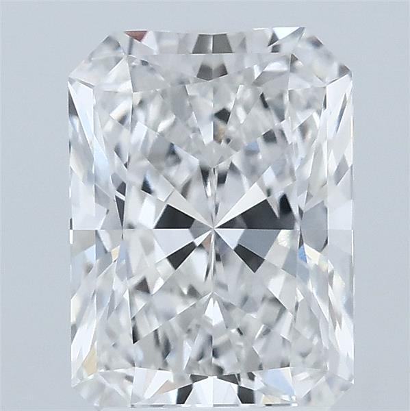 2.09 Carat Radiant Lab Grown Diamond, Excellent Polish, E Color, VVS1 Clarity