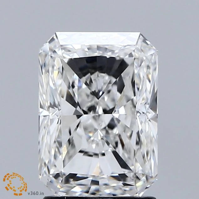 2.09 Carat Radiant Lab Grown Diamond, Excellent Polish, E Color, VVS2 Clarity
