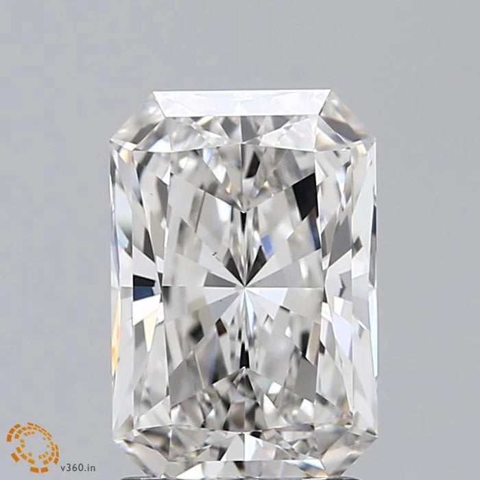 2.10 Carat Radiant Lab Grown Diamond, Excellent Polish, G Color, VS1 Clarity