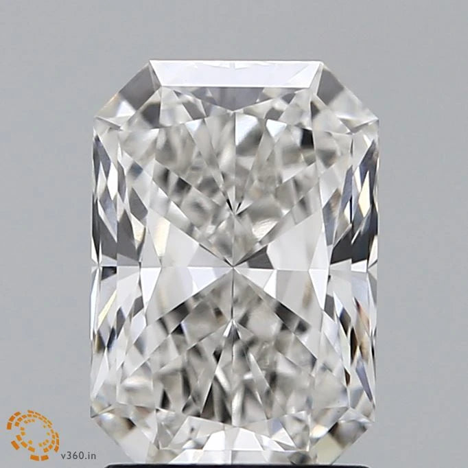2.10 Carat Radiant Lab Grown Diamond, Excellent Polish, G Color, VVS2 Clarity