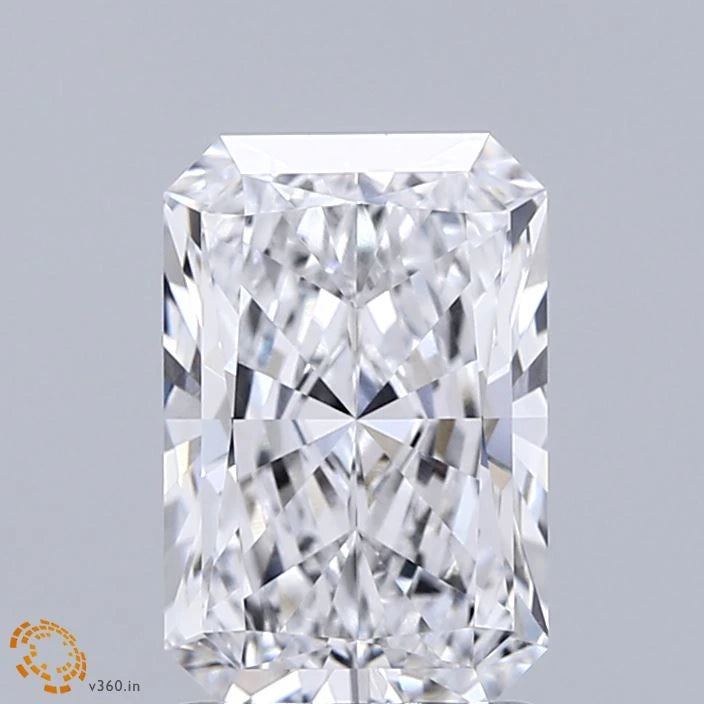 2.12 Carat Radiant Lab Grown Diamond, Excellent Polish, D Color, VVS1 Clarity