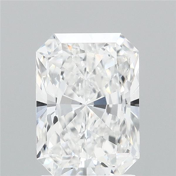 2.12 Carat Radiant Lab Grown Diamond, Excellent Polish, E Color, VVS2 Clarity