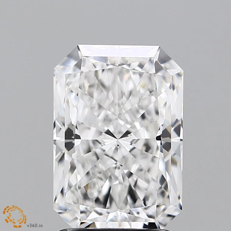 2.16 Carat Radiant Lab Grown Diamond, Excellent Polish, F Color, VS1 Clarity