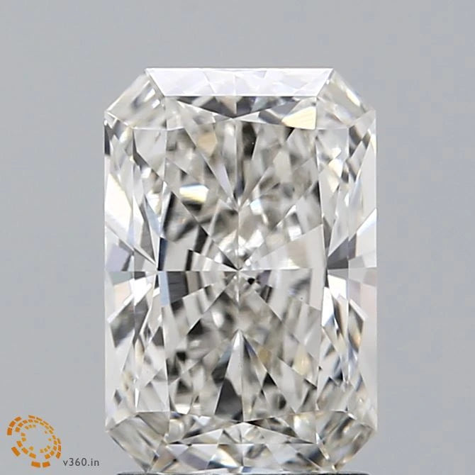 2.16 Carat Radiant Lab Grown Diamond, Excellent Polish, H Color, VVS2 Clarity