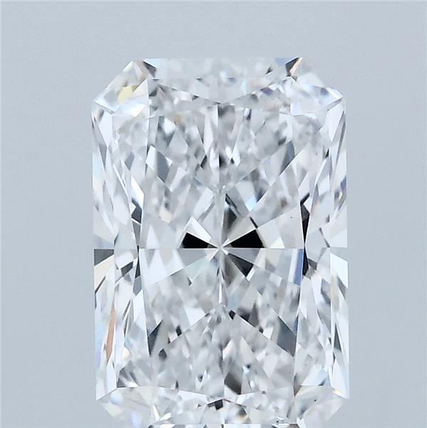 2.51 Carat Radiant Lab Grown Diamond, Excellent Polish, D Color, VS1 Clarity