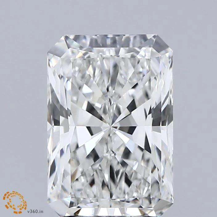 2.52 Carat Radiant Lab Grown Diamond, Excellent Polish, F Color, VVS1 Clarity