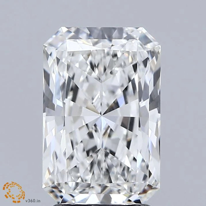 2.57 Carat Radiant Lab Grown Diamond, Excellent Polish, E Color, VVS1 Clarity