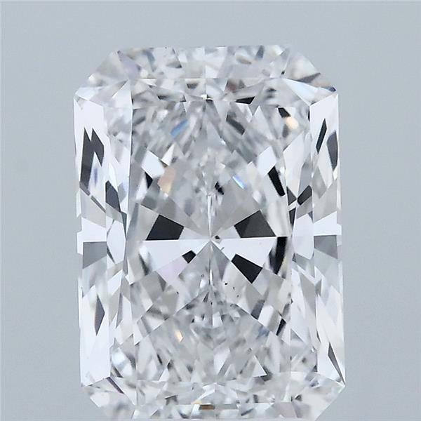 2.85 Carat Radiant Lab Grown Diamond, Excellent Polish, D Color, VS1 Clarity