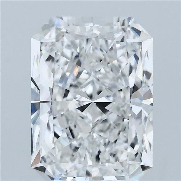 2.90 Carat Radiant Lab Grown Diamond, Excellent Polish, E Color, VVS2 Clarity