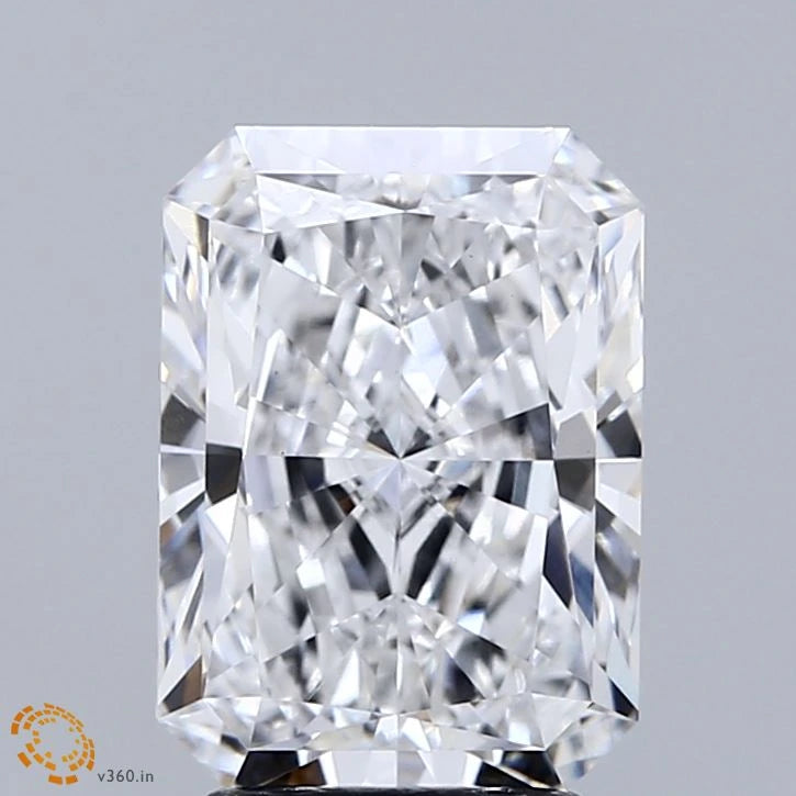 3.03 Carat Radiant Lab Grown Diamond, Excellent Polish, D Color, VS1 Clarity