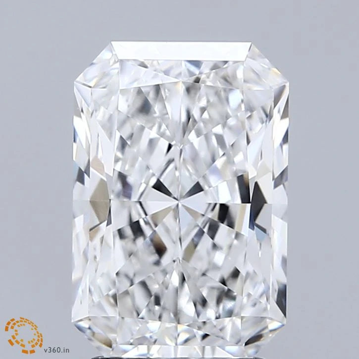 3.04 Carat Radiant Lab Grown Diamond, Excellent Polish, E Color, VVS1 Clarity