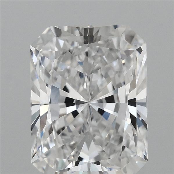 3.07 Carat Radiant Lab Grown Diamond, Excellent Polish, D Color, VVS1 Clarity