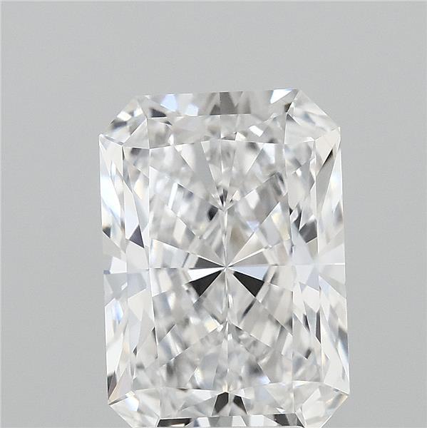 3.08 Carat Radiant Lab Grown Diamond, Excellent Polish, E Color, VVS1 Clarity