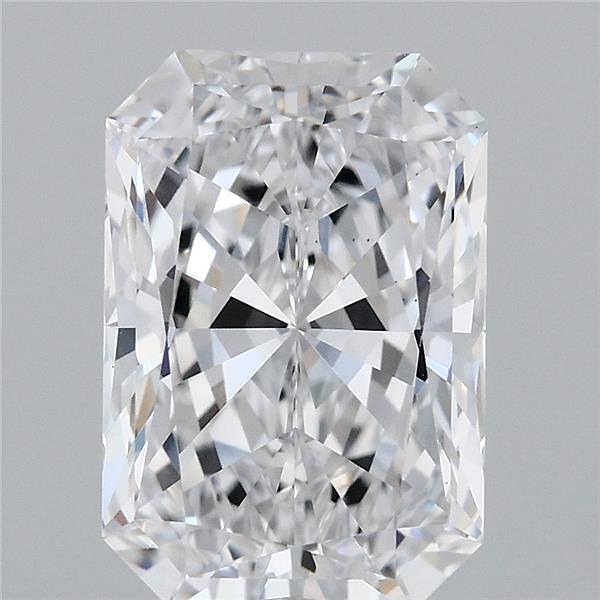 3.09 Carat Radiant Lab Grown Diamond, Excellent Polish, D Color, VS1 Clarity