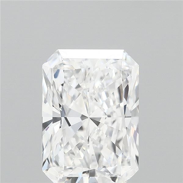 3.09 Carat Radiant Lab Grown Diamond, Excellent Polish, E Color, VVS1 Clarity