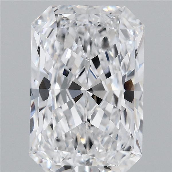 3.19 Carat Radiant Lab Grown Diamond, Excellent Polish, E Color, IF Clarity