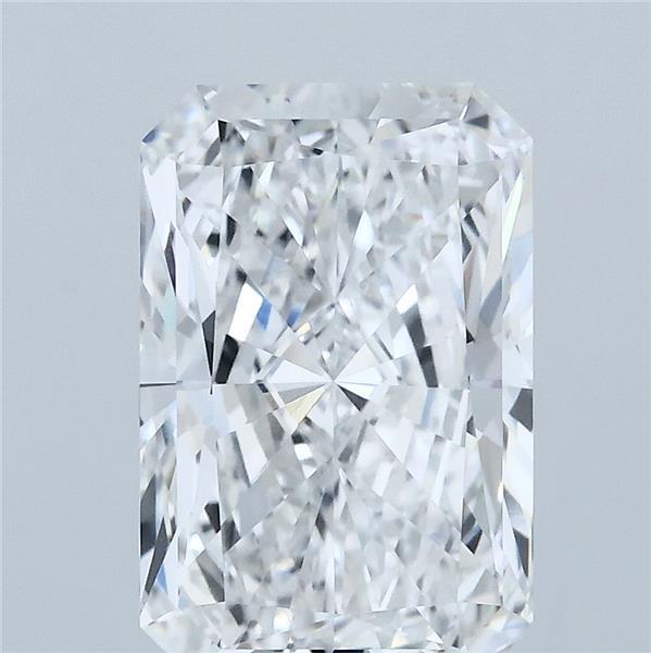 3.53 Carat Radiant Lab Grown Diamond, Excellent Polish, D Color, VVS2 Clarity