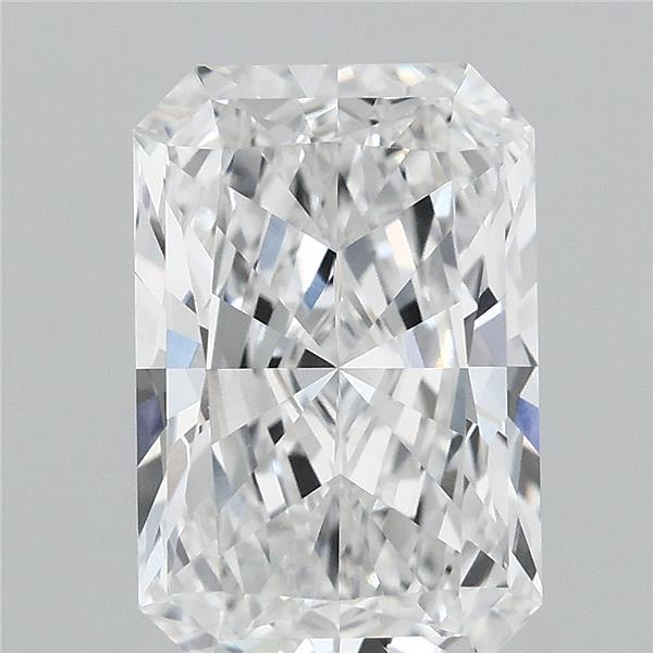 3.53 Carat Radiant Lab Grown Diamond, Excellent Polish, E Color, VVS1 Clarity