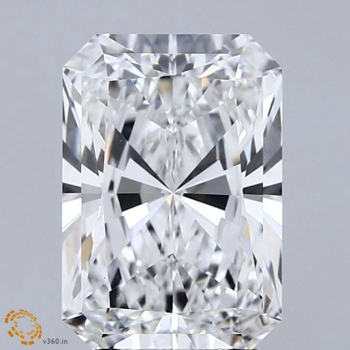 3.55 Carat Radiant Lab Grown Diamond, Excellent Polish, E Color, VS1 Clarity