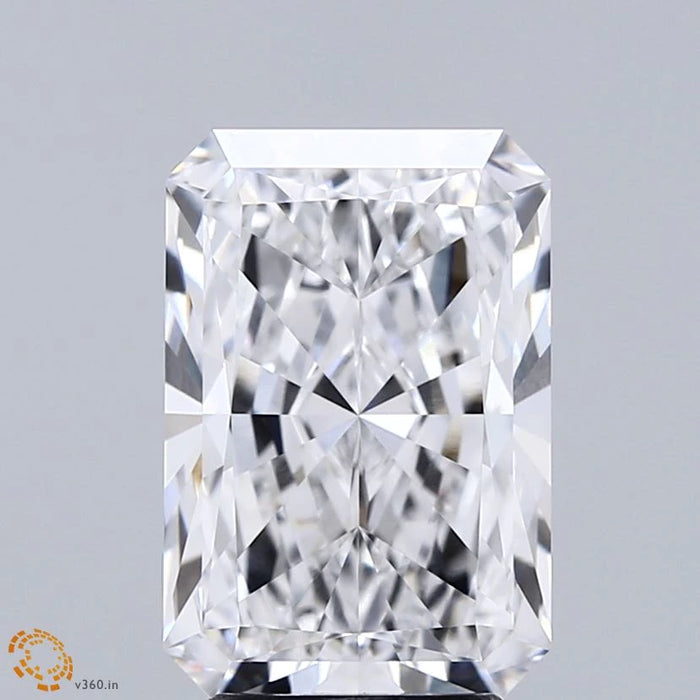 3.58 Carat Radiant Lab Grown Diamond, Excellent Polish, E Color, VVS1 Clarity