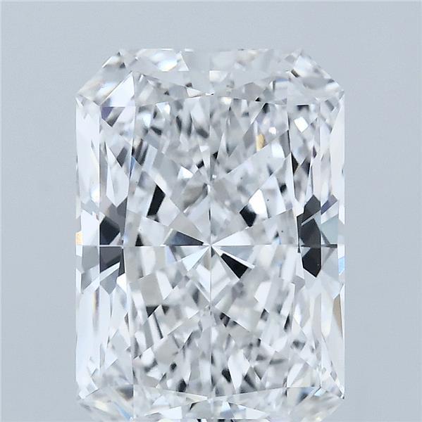 3.82 Carat Radiant Lab Grown Diamond, Excellent Polish, D Color, VVS2 Clarity