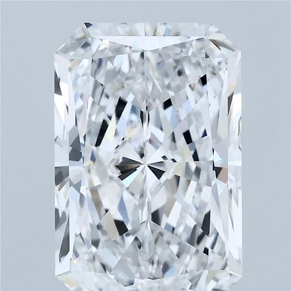 4.00 Carat Radiant Lab Grown Diamond, Excellent Polish, D Color, VVS2 Clarity