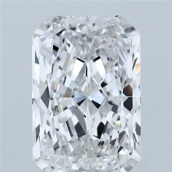 4.00 Carat Radiant Lab Grown Diamond, Excellent Polish, E Color, VVS2 Clarity