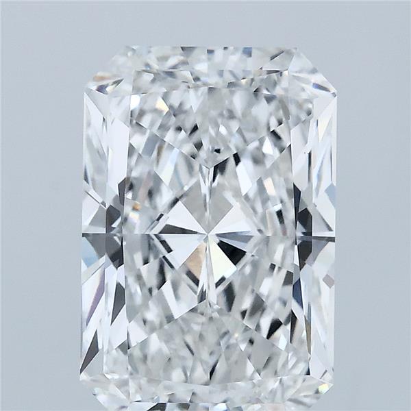 4.00 Carat Radiant Lab Grown Diamond, Excellent Polish, E Color, VVS2 Clarity