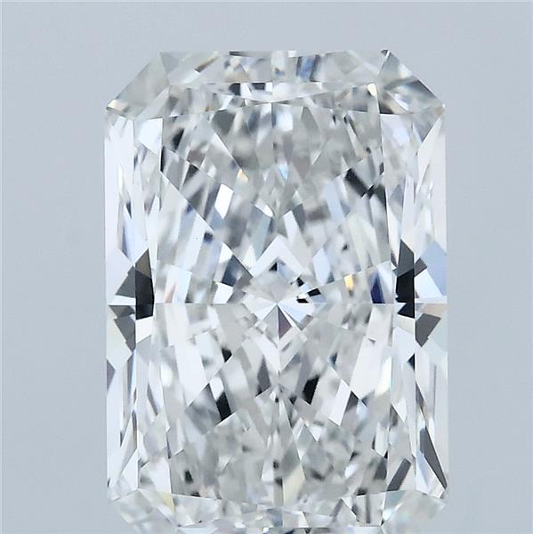4.00 Carat Radiant Lab Grown Diamond, Excellent Polish, F Color, VVS2 Clarity