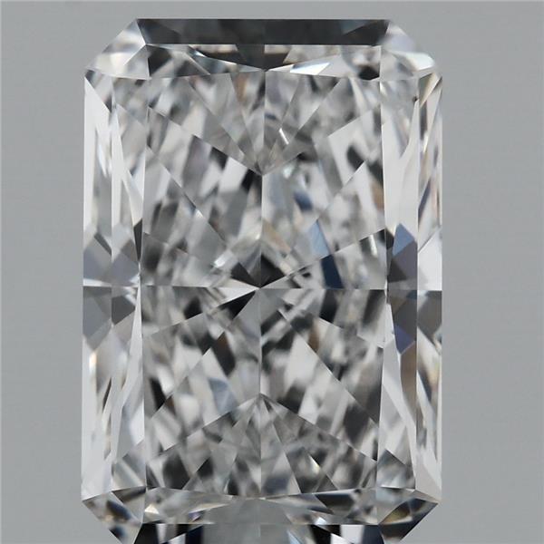 4.01 Carat Radiant Lab Grown Diamond, Excellent Polish, E Color, VVS1 Clarity