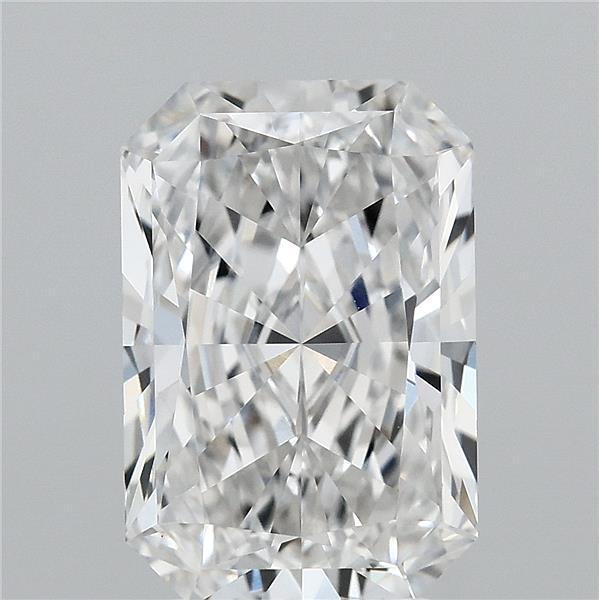 4.01 Carat Radiant Lab Grown Diamond, Excellent Polish, E Color, VVS2 Clarity