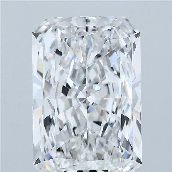 4.01 Carat Radiant Lab Grown Diamond, Excellent Polish, E Color, VVS2 Clarity
