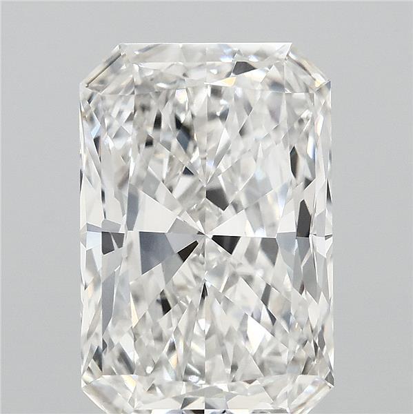 4.01 Carat Radiant Lab Grown Diamond, Excellent Polish, F Color, VVS2 Clarity