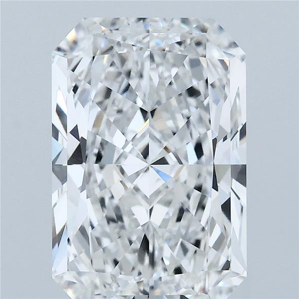4.02 Carat Radiant Lab Grown Diamond, Excellent Polish, E Color, VVS2 Clarity