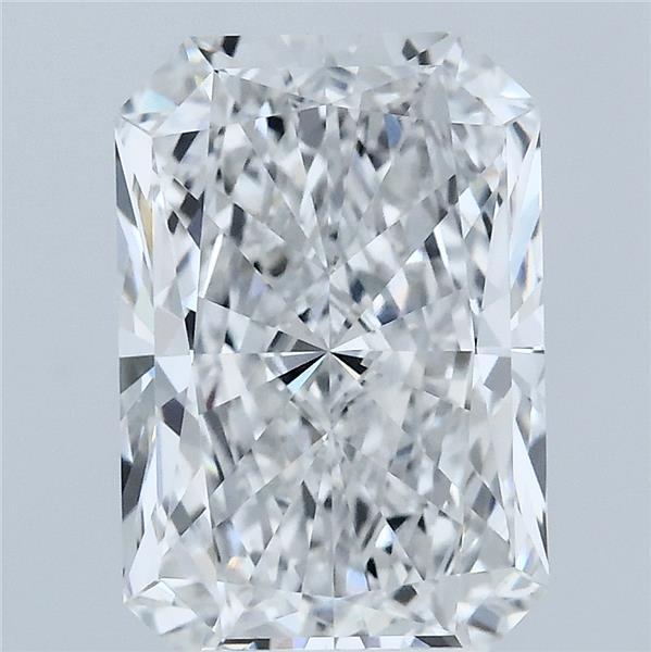 4.02 Carat Radiant Lab Grown Diamond, Excellent Polish, E Color, VVS2 Clarity