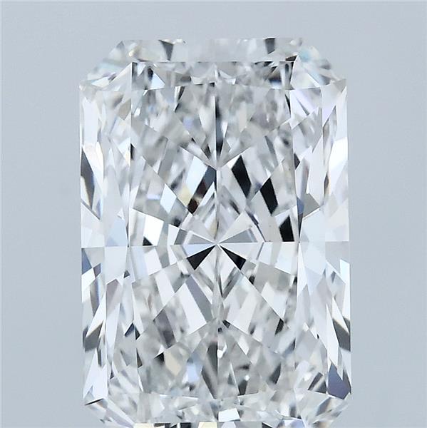 4.02 Carat Radiant Lab Grown Diamond, Excellent Polish, E Color, VVS2 Clarity