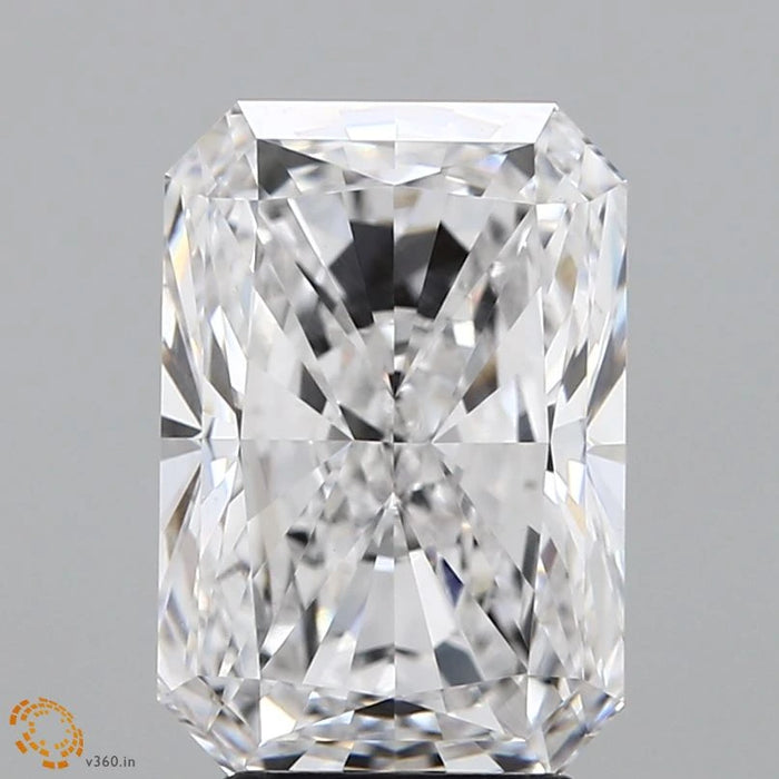 4.03 Carat Radiant Lab Grown Diamond, Excellent Polish, E Color, VVS2 Clarity