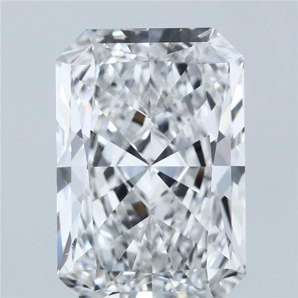 4.06 Carat Radiant Lab Grown Diamond, Excellent Polish, E Color, VVS1 Clarity