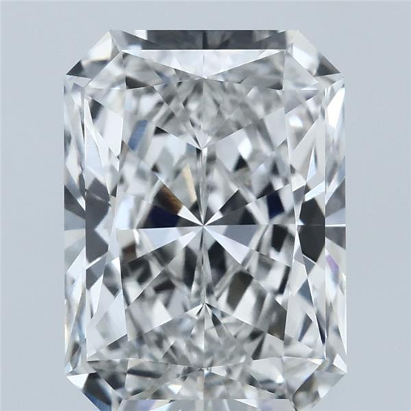 4.06 Carat Radiant Lab Grown Diamond, Excellent Polish, F Color, VVS1 Clarity
