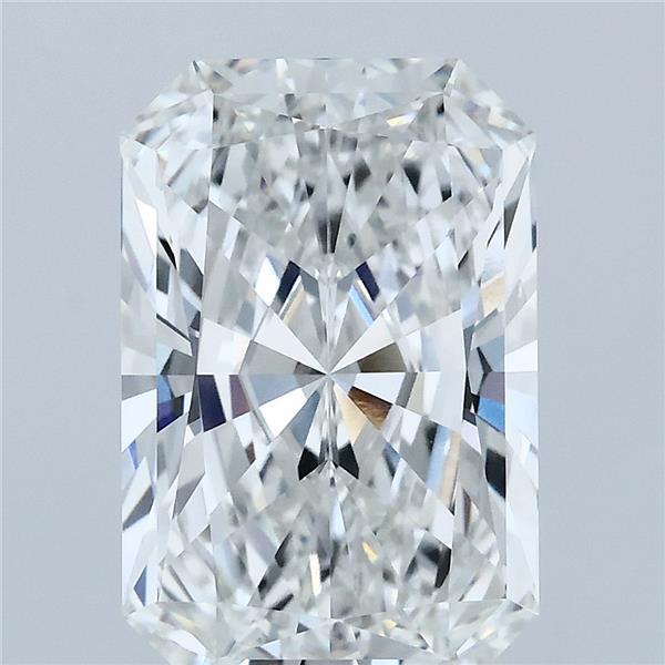 4.09 Carat Radiant Lab Grown Diamond, Excellent Polish, F Color, VVS1 Clarity