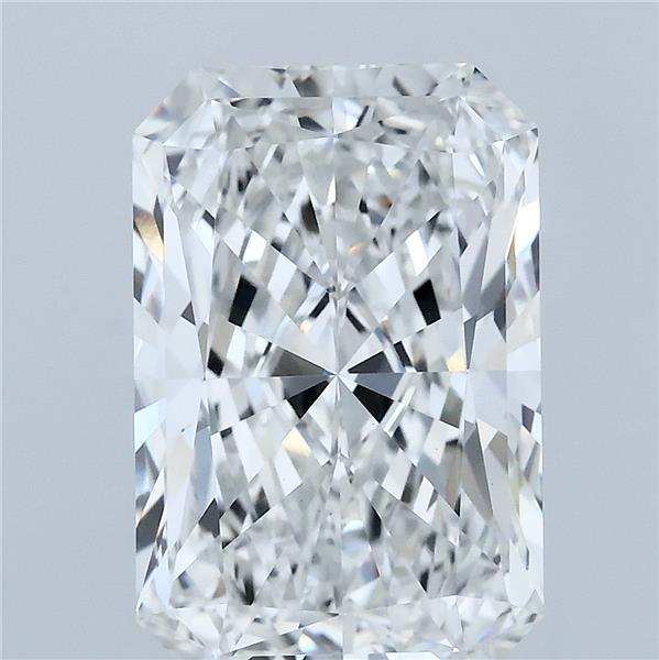 5.04 Carat Radiant Lab Grown Diamond, Excellent Polish, E Color, VVS2 Clarity