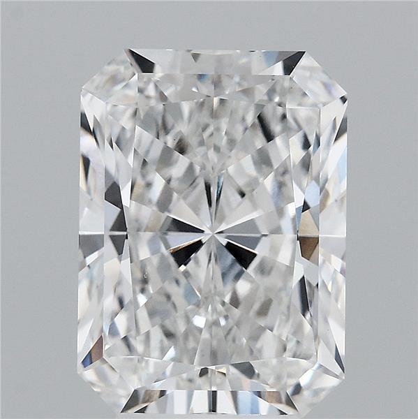 5.09 Carat Radiant Lab Grown Diamond, Excellent Polish, F Color, VS1 Clarity