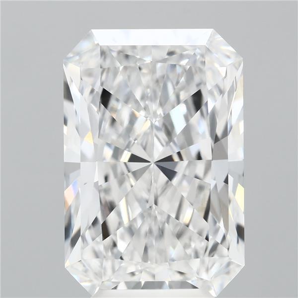 5.15 Carat Radiant Lab Grown Diamond, Excellent Polish, D Color, VVS1 Clarity
